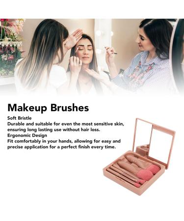 Travel Mini Makeup Brushes Set - Soft Bristles Ergonomic Design Mirror Storage Box - Perfect for Home & Travel (Pink - Buy Online on GoSupps.com