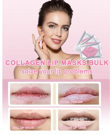 Bukamkom Collagen Pink Lip Mask 20 Pieces Which can Provide Long-lasting Nourishment Moisturization Overnight Lip Mask Individually Wrapped Patch - Buy Online on GoSupps.com