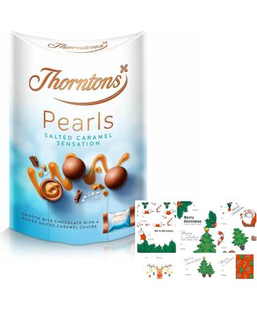 Thorntons Salted Caramel Beads (167g) Pack of 2 Bags + FREE Christmas Stickers - Buy Online on GoSupps.com