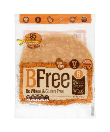 BFree Gluten Free Wheat Free Wrap Tortillas Sweet Potato Vegan Dairy Free (Pack of 2)