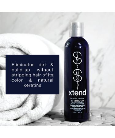 Simply Smooth Xtend Keratin Toning Purple Shampoo - Brighten & Tone Blonde Silver & Gray Hair | Prevent Brassy Tones | 8.5 Oz | International Shipping - Buy Online on GoSupps.com