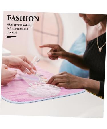  Healeved Healeved Nail Palette Nail Art Palette Nail Polish Mixing Plate Transparent Mixing Palette Color Mixing Palette Frosted Nail Palette Glass Nail Art Tray Nail Polish Mixing Palette Glass Transparent - Buy Online on GoSupps.com