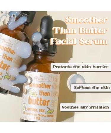 Purifect Smoother Than Butter Shea Butter Facial Serum - Hydrating Vitamin E Oil for Dry Skin & Skin Barrier Protection - 30ml - Buy Online on GoSupps.com
