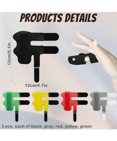 5Pcs Soft Fabric Trigger Finger Splint Set | Thumb & Finger Brace for Broken Finger & Arthritis | Index Pinky Finger Straightener | 5 Colors Available - Buy Online on GoSupps.com
