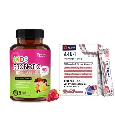 NATURE TARGET Probiotics-for-Women + Kids Probiotic Chewable