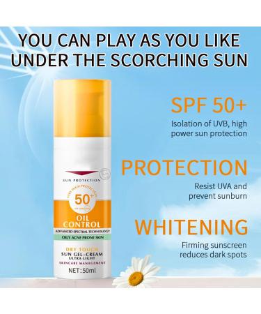 Sunscreen SPF 50+ Sun Cream SPF 50+ Oil Control Face Sun Cream SPF 50 PA++++ Suncream Factor 50 for Face Waterproof Travel Sun Cream Ultra Light UVA & UVB Protetion Non-Perfumed - Buy Online on GoSupps.com