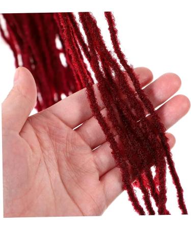 minkissy Dirty Little Braids Head Band Wigs Braided Wig Ponytail Wigs Dreads Extensions Dreadlock Accessories Double Ended Dreadlock Extensions Hair Wig Women Hairpiece Extensions Men Wig 90X8CM Claret - Buy Online on GoSupps.com
