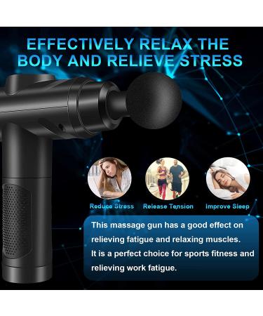 Deep Tissue Massage Gun | 30 Speeds Handheld Percussion Massager - LCD Screen, 10 Heads | Athletes Shoulder Back Neck Relaxation | Quiet Muscle Massager (Black) - Buy Online on GoSupps.com