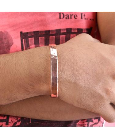 Copper Bracelets for Arthritis Relief - Set of 2 for Men and Women | 100% Copper with Therapy Magnets | Effective Natural Pain Relief (Hammered & Chain Inlay) - Buy Online on GoSupps.com