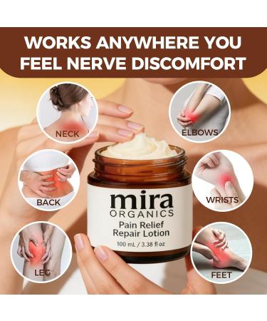 KUNLEN 2Pack Mira Pain Relief & Repair Lotion Nerve Relief Cream for Hands Wrists & Body Non-Greasy Formula with Arnica Magnesium & Botanical Extracts 3.38 fl oz - Buy Online on GoSupps.com