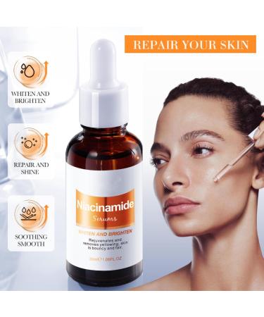 Whitening Niacinamide Serum - Face Serum for Women - Hyaluronic Acid Serum for Face - Skin Care for Dark Spot Correcting Glow Serum - Face Serum for Anti-Ageing and Wrinkles (30ml) - Buy Online on GoSupps.com