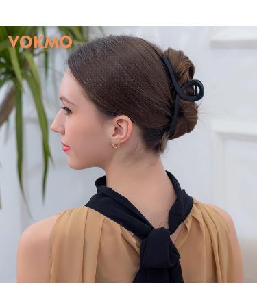 Vokmo Large Claw Hair Clips for Women - Upgraded Gradient Non-slip Hair Accessories (4 PCS Black) | Styling Thin and Thick Hair - Buy Online on GoSupps.com