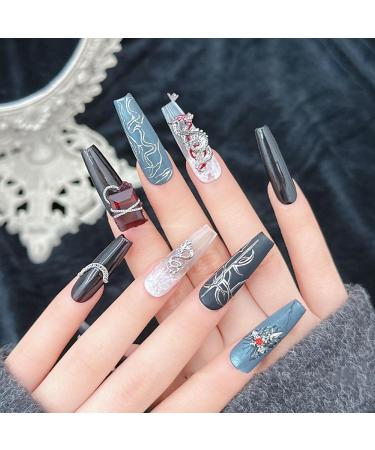 6pcs Fashionable Snake Dragon Nail Metal Decorations For Nails Art Manicure Chinese New Year Nail - Buy Online on GoSupps.com