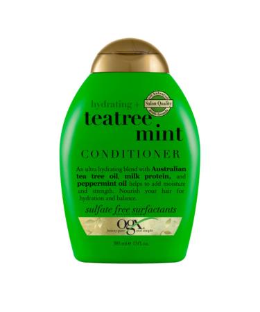 OGX Hydrating + Tea Tree Mint Conditioner  Nourishing & Invigorating Scalp Conditioner with Tea Tree & Peppermint Oil & Milk Proteins  Paraben-Free  Sulfate-Free Surfactants  13 fl oz - Buy Online on GoSupps.com