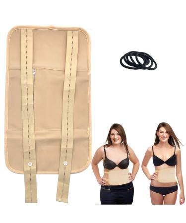 Castor Oil Pack Wrap adjustable reusable waist khaki organic castor oil pack kit with zipper bag (castor oil does not include)