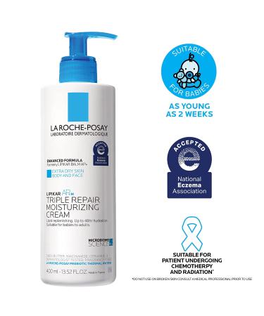 La Roche-Posay Lipikar Triple Repair Body Cream - Shea Butter & Niacinamide Lotion for Dry Skin - 13.52 Fl Oz - Buy Online on GoSupps.com