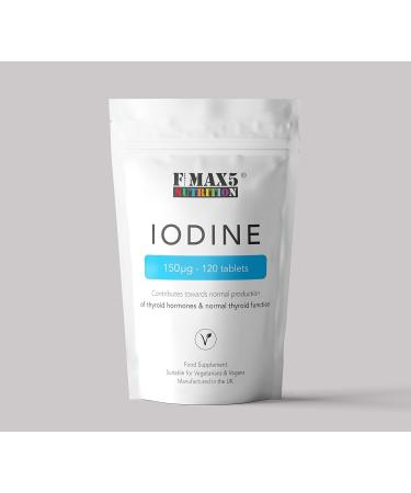 Iodine 150mcg 120 Tablets | High Strength Natural Source | Pregnancy & Thyroid Supplement | Vegan | UK Made - Buy Online on GoSupps.com