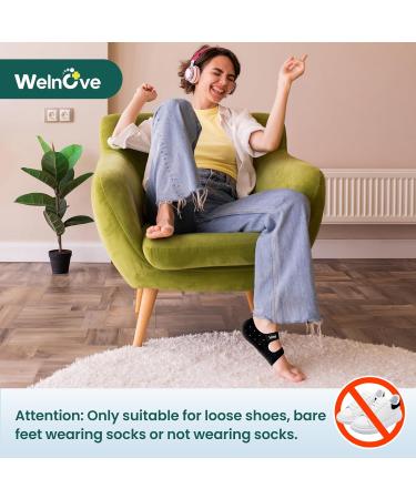 Plantar Fasciitis Heel Protector - Welnove Arch Support Heel Cups for Pain Relief | Cushion Inserts for Women 7-10.5 & Men 6.5-9.5 - Black Small - Buy Online on GoSupps.com