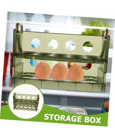 OUNONA Egg Storage Box Fridge Eggs Drawer Household Egg Organizer Egg Holder Automatic Clamshell Dispenser - Buy Online on GoSupps.com
