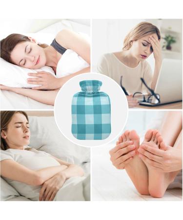 Durable 1L Heat Bottle - Blue Checked Heating Bag for Pain Relief | Ideal for Hands Feet Shoulders & Neck | Perfect for Cramps & Heat Therapy - Buy Online on GoSupps.com