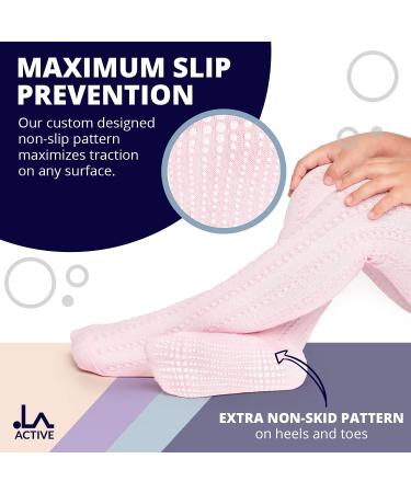 LA Active Baby Tights - Non Skid Cable Knit 3-6 Months - 5 Pairs in Pink, White, Ivory, Lavender, Grey - Buy Online on GoSupps.com
