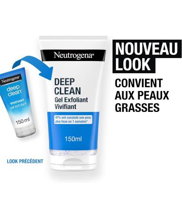 Neutrogena Gel Exfoliant Vivifiant (tube de 150 ml) Nettoyant visage pour une peau d'apparence saine Soin visage pour une peau plus lisse apr s une semaine d'utilisation 150 ml (Lot de 1) Gel Exfoliant Vivifiant - Buy Online on GoSupps.com