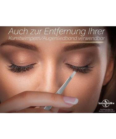 Buy Straight Eyebrow Tweezers - 8 cm 4 mm Plucking Width Stainless Steel Epilator for Precise Grooming | International Shipping - Buy Online on GoSupps.com