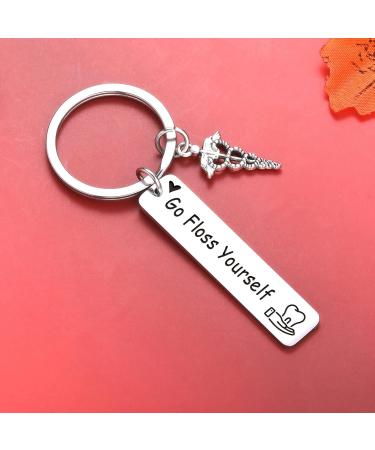 ZQEOU Dental Floss Keychain - Portable Dental Care Keychain for On-the-Go Oral Hygiene - Buy Online on GoSupps.com