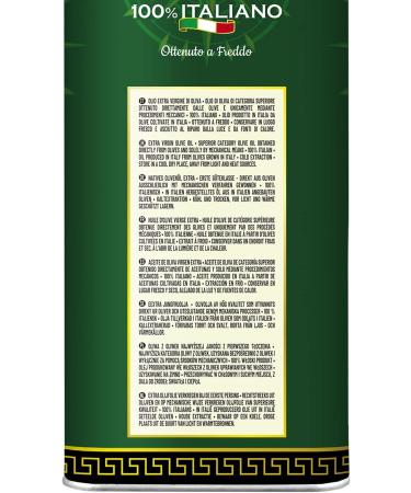 Le Terre di Colombo 100% Italian Extra Virgin Olive Oil 5L - Premium Quality, Cold-Pressed EVOO - 1 Pack - Buy Online on GoSupps.com