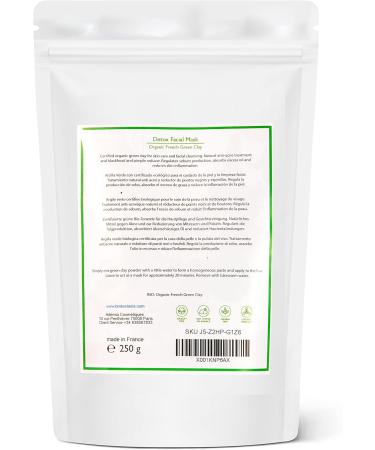 Organic French Green Clay Powder 100% Pure & Natural for Skincare Face Mask Anti Acne Deep Cleansing & Purifying Face Mask Blackhead Remover Oil Control 250 g - Buy Online on GoSupps.com