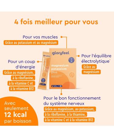 Magnesium and Potassium Nutritional Supplement with Vitamins B C + Minerals Increases Energy & Supports Muscles* Post-Sport Rehydration For Athletes 30 Sachets Orange Taste Sugar Free - Buy Online on GoSupps.com