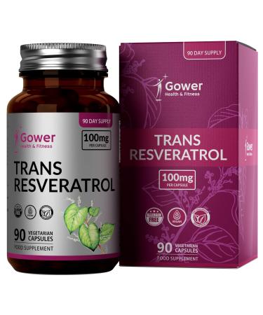 GH Resverstrol | 90 High Strength Resveratrol Supplements - 100mg Trans Resveratrol per Serving | Japanese Knotweed Antioxidant Supplement | Non-GMO & Allergen Free | Made in The UK
