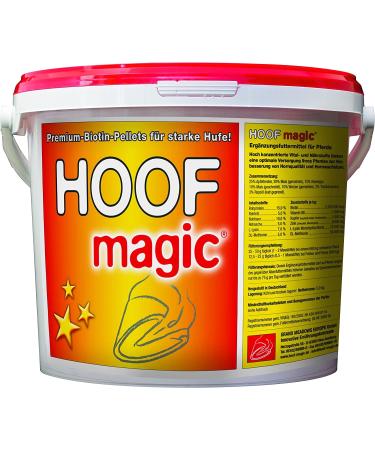Premium biotin pellets for horses with zinc copper vitamin B6 and more - promotes hoof growth and horn quality - 2.5kg for approx. 100 days - additional lining for horses - Hoof Magic 2.5 kg (1 Pack)