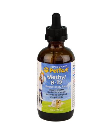 Advocate PetTest Vitamin B12 Liquid Drops (5000 MCG) Supplement with Methylcobalamin (Methyl B12) for Diabetic Pets - Max Absorption B12 to Increase Energy - Vegan Friendly for Dogs and Cats - 4fl oz