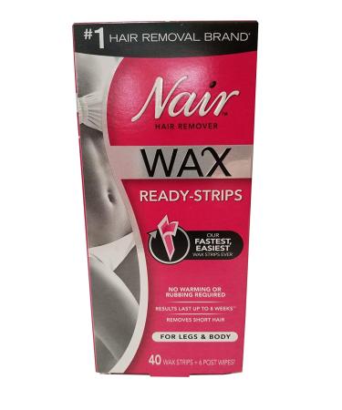 Nair Hair Remover Wax Ready-Strips 40 Count for Smooth Legs and Body - Buy Online on GoSupps.com