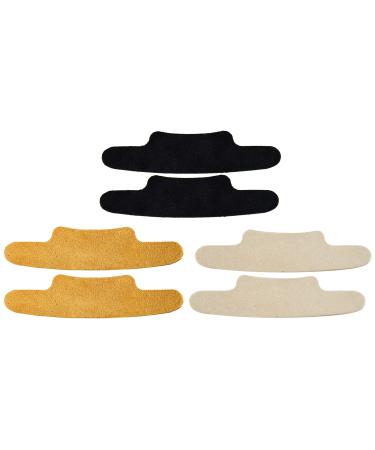 HOME-X Suede Heel Patches  Blister Prevention Heel Pads  Heel Cushion Inserts for Men or Women  Set of 3  4    L x 1 1/8 W x 1/16 H  Assorted Colors