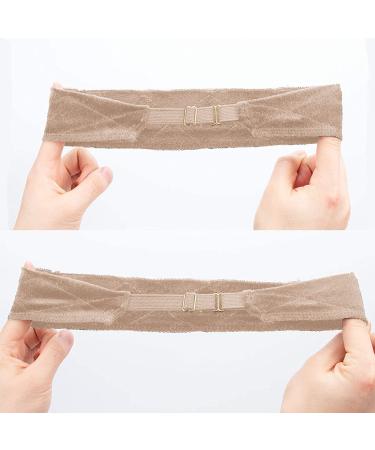 GEX Adjustable Elastic Velvet Wig Grip Band - Beige | No Slip Headband for Wigs - Buy Online on GoSupps.com