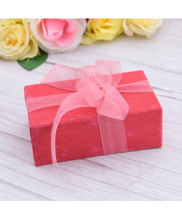 Hapeper 1 Inch Sheer Organza Chiffon Ribbon - 50 Yards/Roll - Pink - Buy Online on GoSupps.com