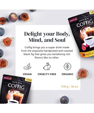 Coffig Original Organic Roasted Fig Beverage 1lb - Caffeine-Free Keto Energy Drink - Buy Online on GoSupps.com