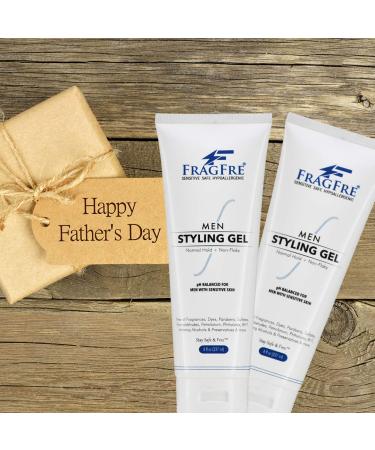 Fragrance-Free Men's Hair Styling Gel 8 oz - pH Balanced & Hypoallergenic for Sensitive Skin - Normal Hold for Hairstyles - Bumps Be Gone - 1 Pack - Buy Online on GoSupps.com