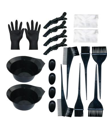 20Pcs Tools for Hair Colouring Kit Hair Dying Tools Kit DIY Beauty Salon Hair Bleaching Tools Kit Hair Dye Bowl and Brush Kit including Mixing Bowl Ear Cover Hair Shawl Gloves Hair Clips - Buy Online on GoSupps.com