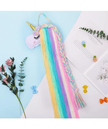 Basumee Handmade Unicorn Hair Clips for Girls | Felt & Yarn Rainbow Unicorn Wall Decoration | Perfect Clip Holder - 1pc - Buy Online on GoSupps.com