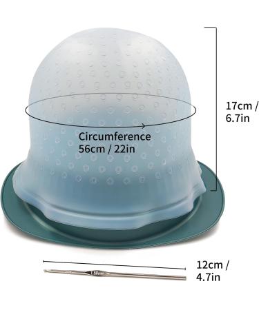 Highlights Cap with Pre Cut Holes Silicone Hair Highlighting Cap for Hair Highlights Dye Cap No Leakage Reusable Highlight Cap Streaking Cap Pre Pierced (Blue) - Buy Online on GoSupps.com