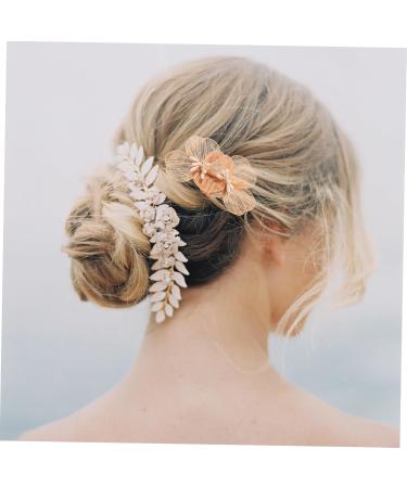 HONMEET Bridal Headwear Hair Clips for Wedding Hair Accessories Hair Pins Gold Hair Clips Hair Comb for Bride Metal Hair Comb Womens Headpiece Bridal Hair Clips Zinc Alloy - Buy Online on GoSupps.com