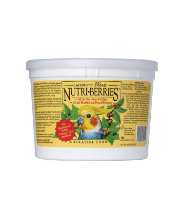 Lafeber Classic Nutri-Berries Pet Bird Food, Made with Non-GMO and Human-Grade Ingredients, for Cockatiels 4 Pound (Pack of 1)
