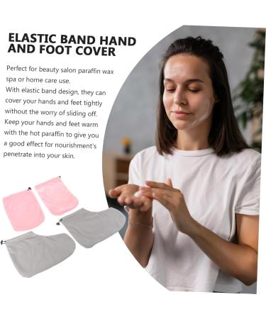 FRCOLOR 2 Sets Gloves Wax Foot Cover Wax Bath Hand Mitts Paraffin Bath Mitts Round Playing Baby Mat Foot Spa Cover Heat Tool Spa Hand Bag Pink Fabric Feet Insulation Cover - Buy Online on GoSupps.com