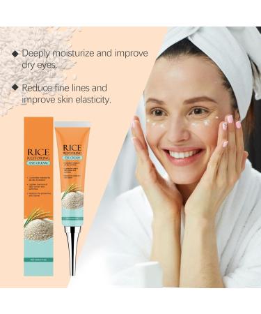 Rice Eye Cream 0.71 fl.oz / 20 ml | Eye Cream | Anti Wrinkle Natural Alternative to Retinol Eye Cream Instant Firm Eyes Anti Dark Circle Eyes Korean Skincare (2) - Buy Online on GoSupps.com
