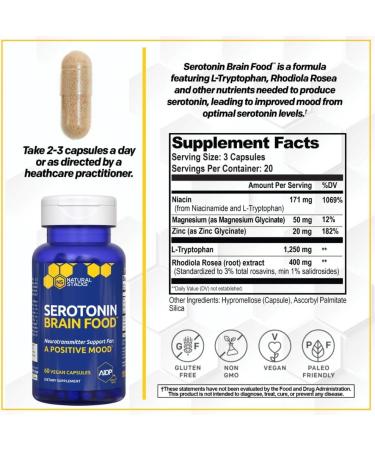 NATURAL STACKS Serotonin & GABA Brain Food Bundle - Supports a Positive Mood & Calmness* - 120 Total Capsules - Buy Online on GoSupps.com