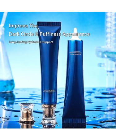 Blue Copper Peptide Eye Cream - GHK-Cu Eye Cream for Dark Circles Puffiness & Fine Lines Firming & Hydrating Under Eye Cream with Peptides 1oz - Buy Online on GoSupps.com