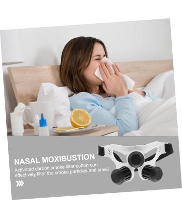 Minkissy 3-Piece Portable Moxibustion Kit - Nasal Moxa Burner & Massage Box for Nose Care | High-Quality White Alloy - Buy Online on GoSupps.com